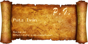 Putz Iván névjegykártya