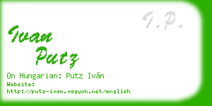 ivan putz business card